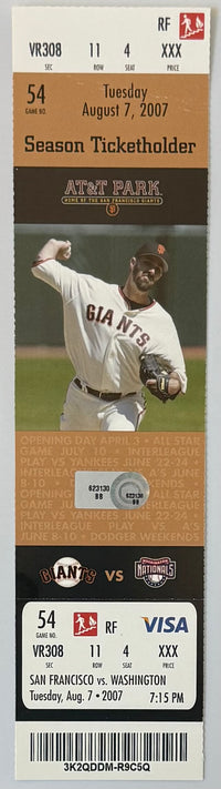 August 7, 2007, Bonds HR Number756
