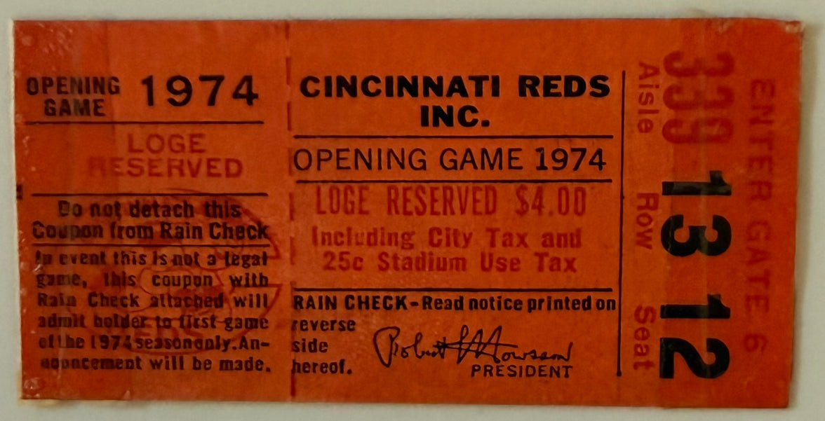 Opening Day, 1974, Hank Aaron Ties Babe Ruth, Condition - Tape
