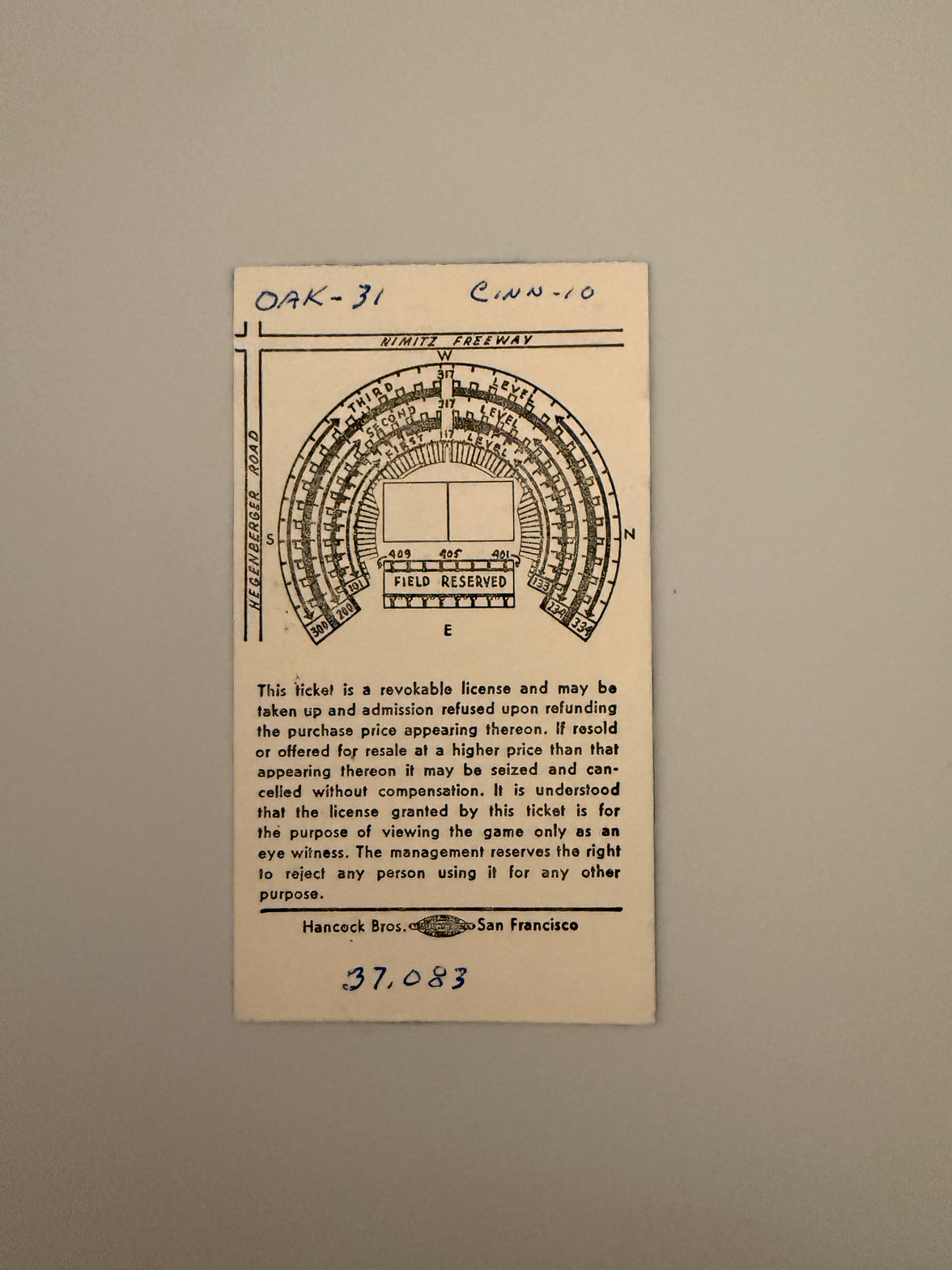 10/27/1968 Bengals First Season, Game 7 at Oakland