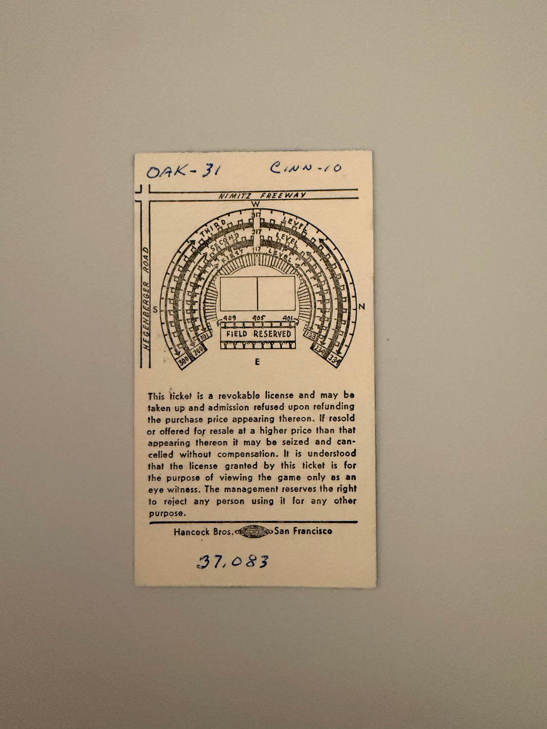 10/27/1968 Bengals First Season, Game 7 at Oakland