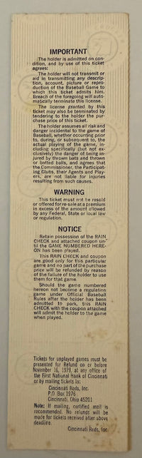 2012 World Series, Game Five, Cincinnati Reds, Phantom Ticket, Game Not Played
