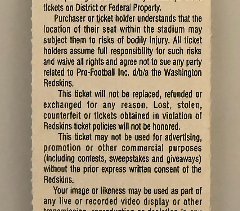 1996 Last Game at RFK Stadium Redskins versus Cowboys, 12/22/96