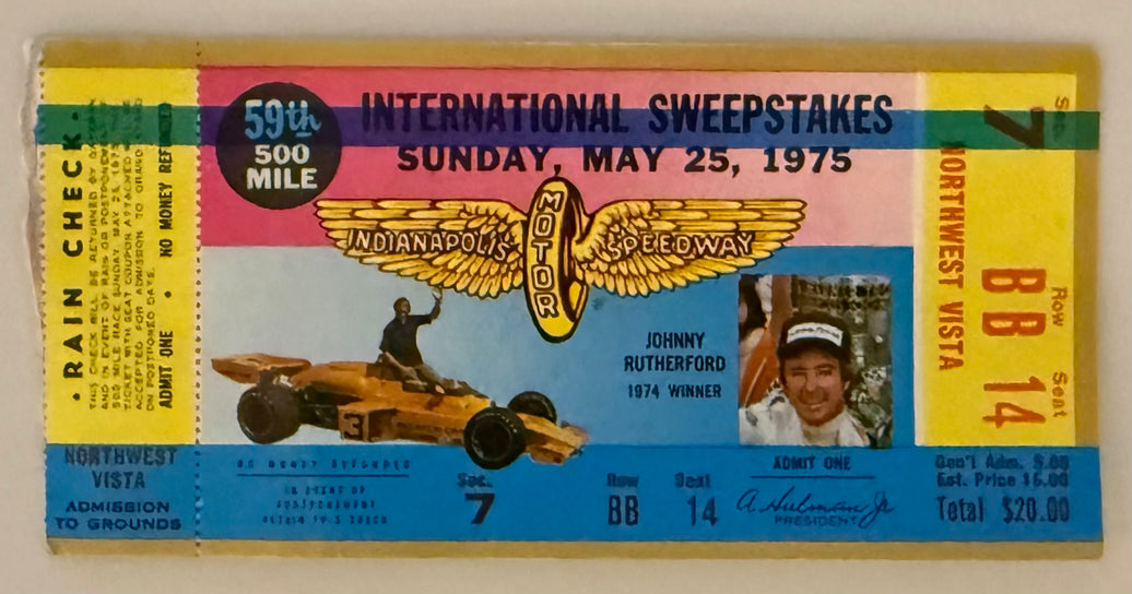 May 25, 1975, 59th Indianapolis 500