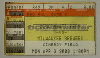 2000 Reds versus Brewers Game Ends in a Tie, Ken Griffey Junior‘s First Game as a Red, 4/3/2000