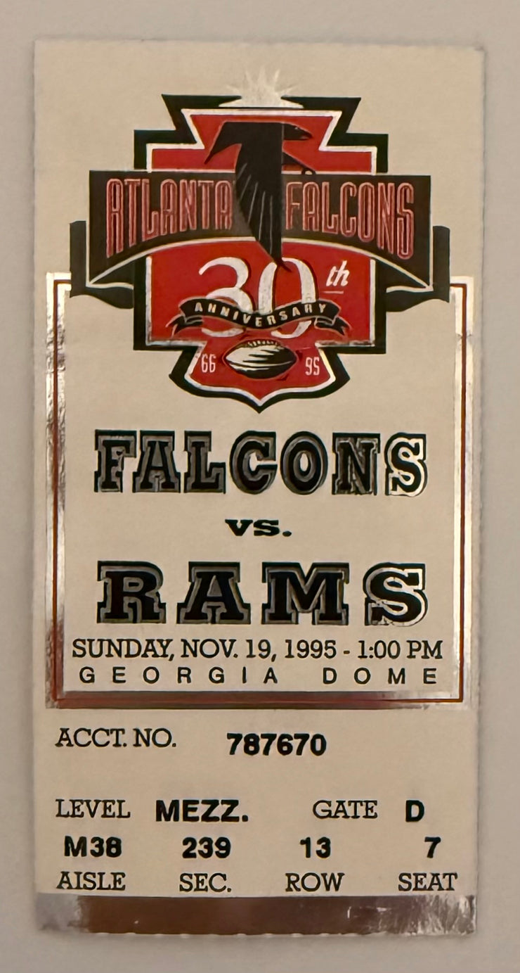 1995 Atlanta Falcons versus LA Rams at Georgia Dome, November 19, 1995