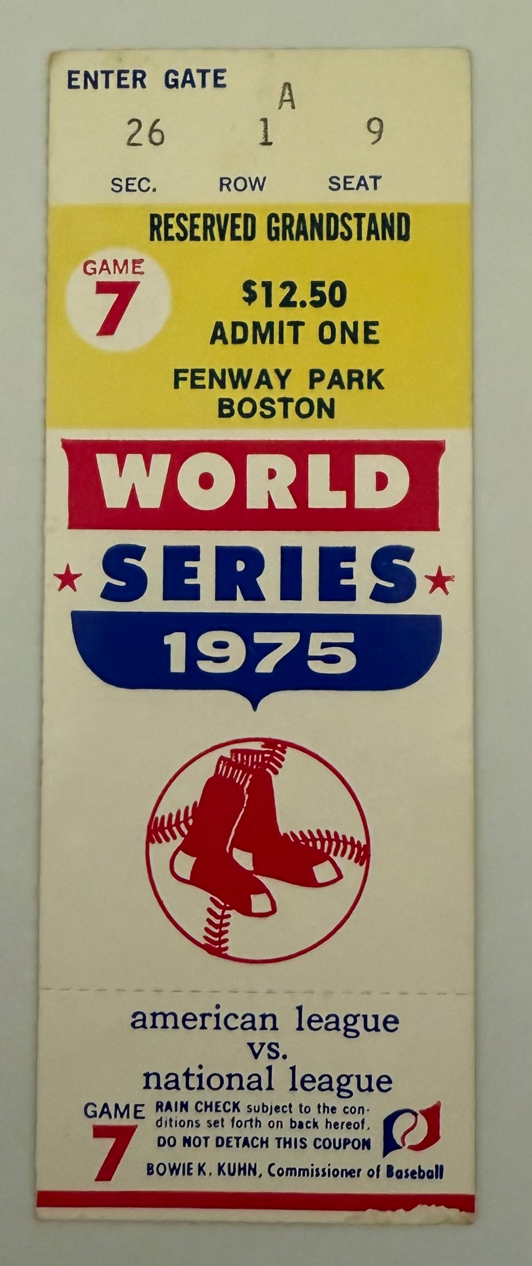 1975 World Series Game 7 Between Cincinnati Reds and Boston Red Sox at Fenway Park