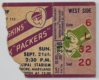 September 21, 1947, NFL Green Bay Packers versus Washington Redskins