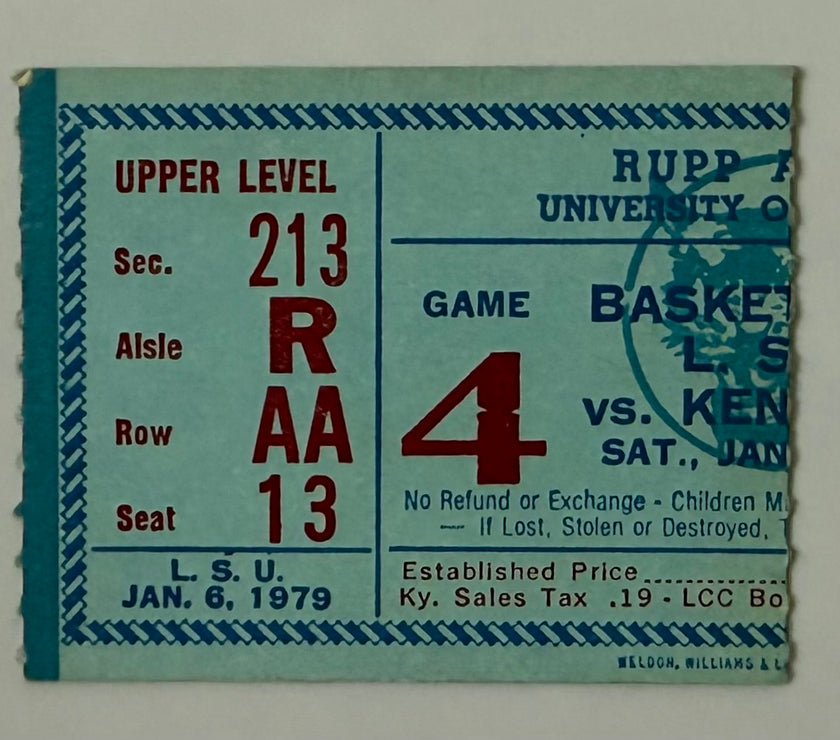 1979 LSU versus University of Kentucky at Rupp Arena, January 6, 1979