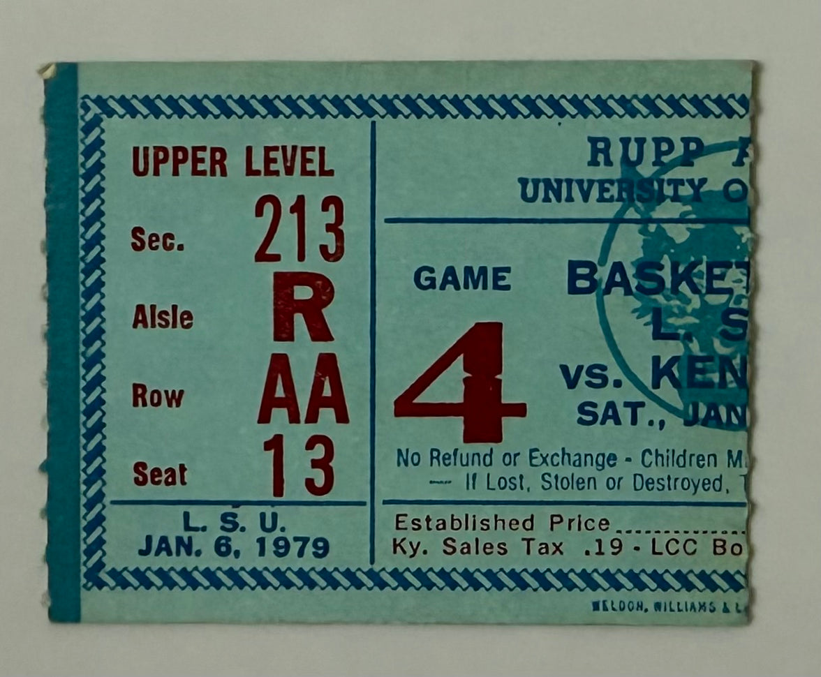 1979 LSU versus University of Kentucky at Rupp Arena, January 6, 1979