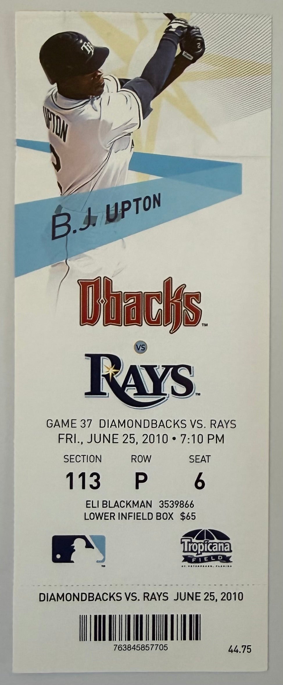 June 25, 2010, Edwin Jackson No Hitter