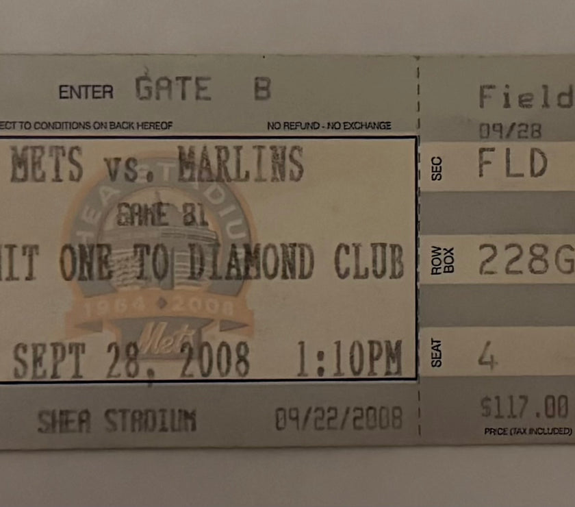 2008 Last Game Played at Shea Stadium, September 28, 2008