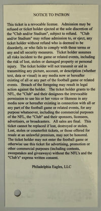 September 8, 2003, Eagles First Game at Lincoln Financial Field