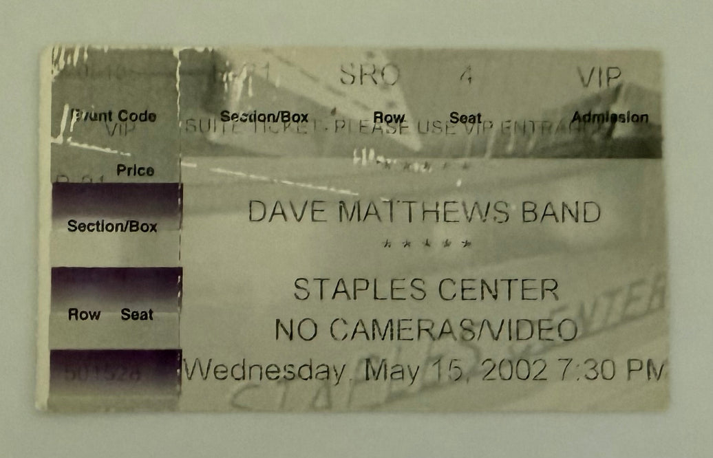 2002 Dave Matthews Band, Staples Center in Los Angeles, May 15, 2002