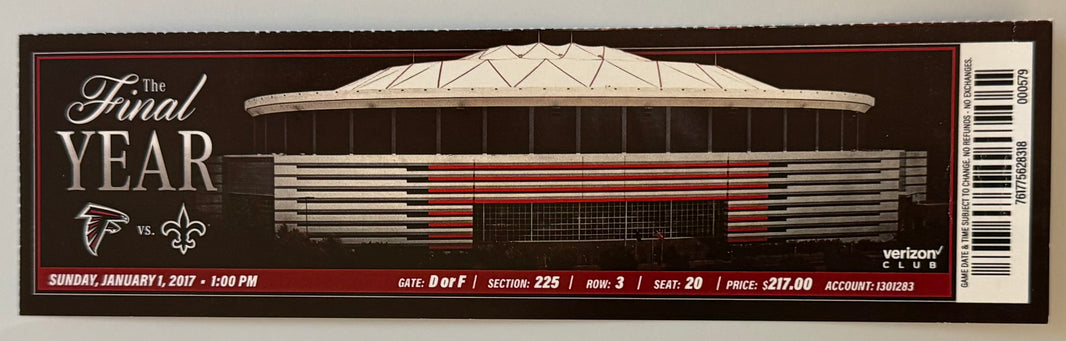 1/1/2017 Final Game at Georgia Dome