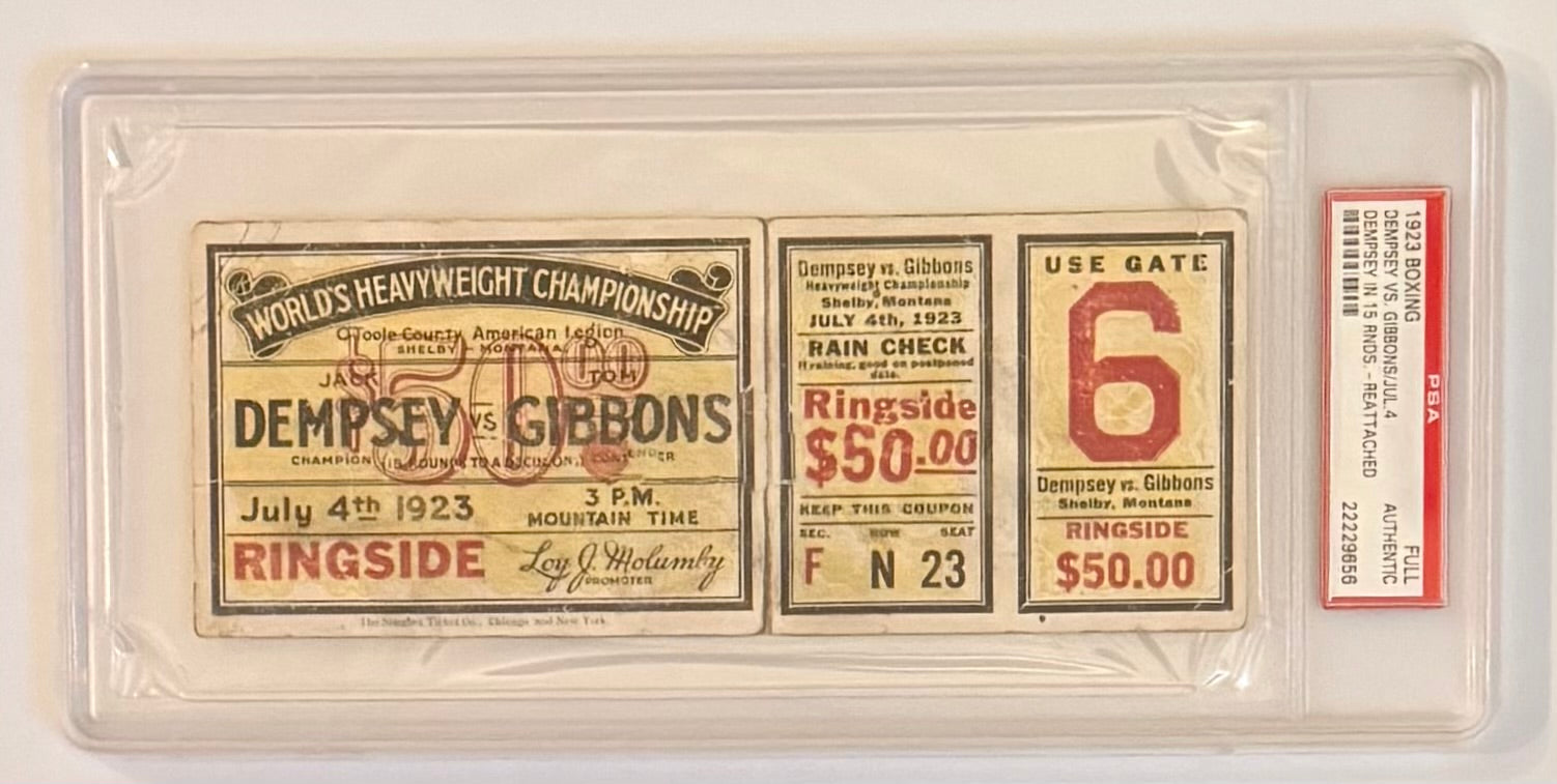 July 4, 1923, Dempsey - Gibbons Heavyweight Fight, Dempsey in 15 Rounds - Reattached
