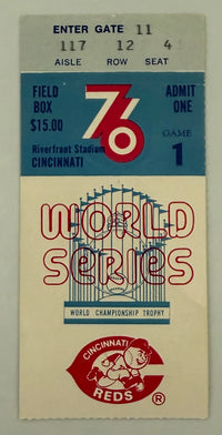 1976 World Series Game 1 between Cincinnati Reds and New York Yankees at Riverfront Stadium