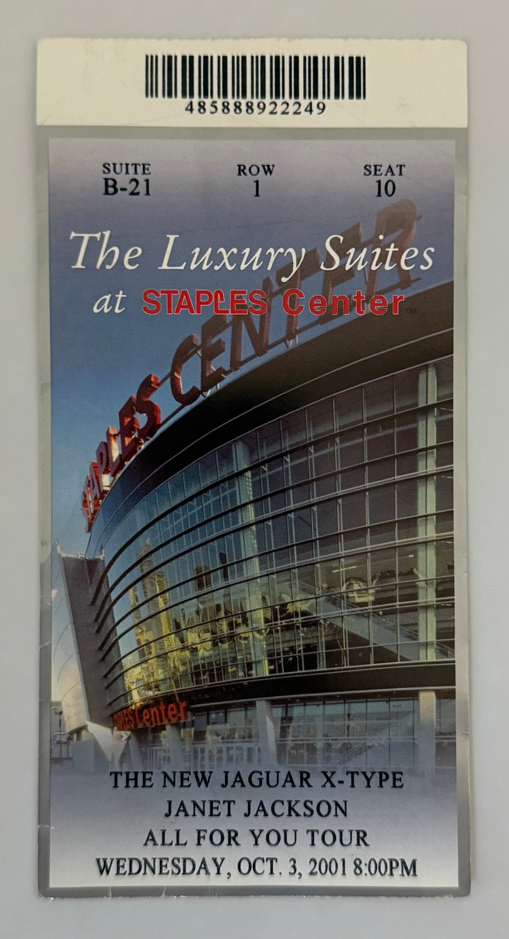 2001 Janet Jackson, the Luxury Suites at Staples Center in Los Angeles, October 3, 2001