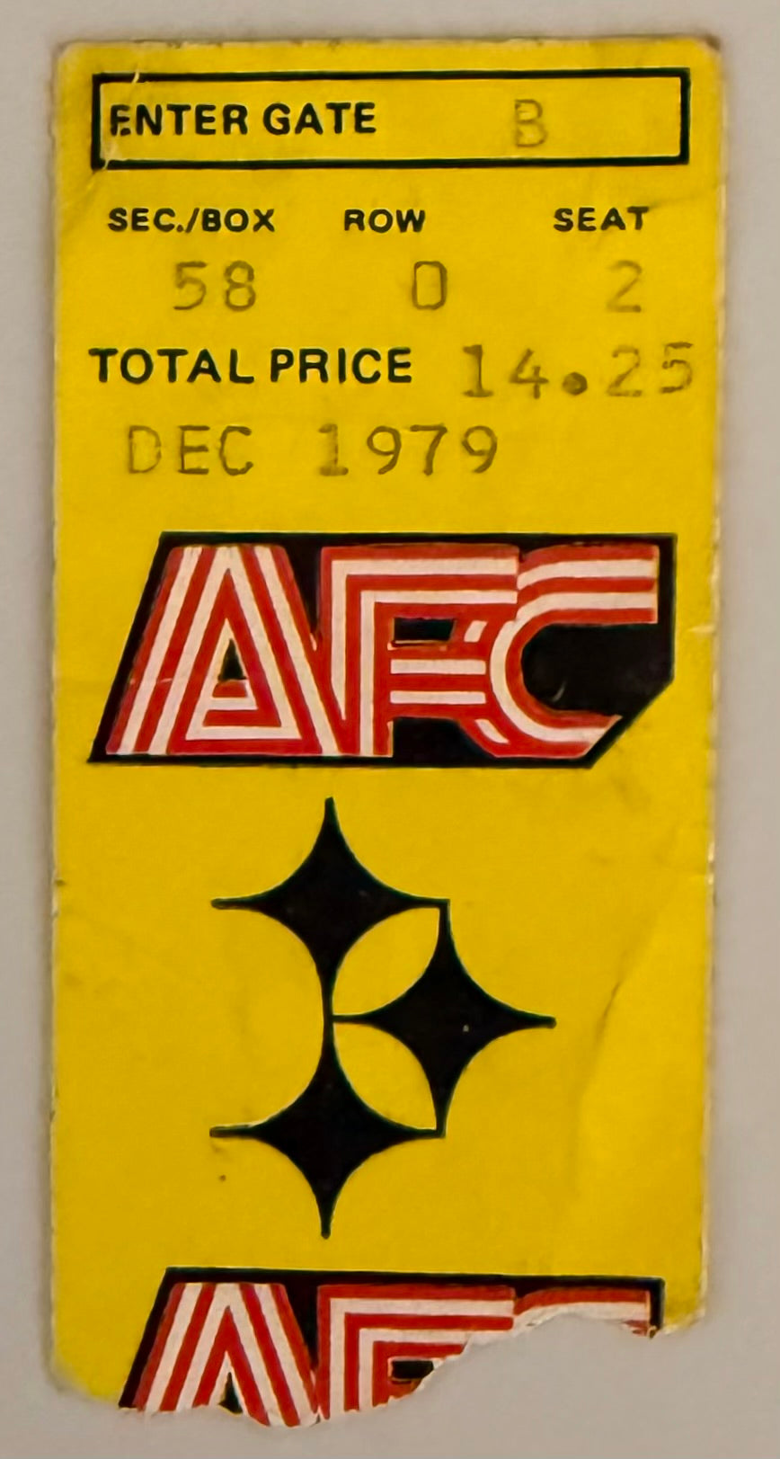 December, 1979, AFC Playoff Game 1979, Steelers/Dolphins