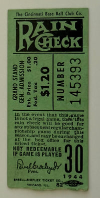 1944 Giants at Reds, Mel Ott