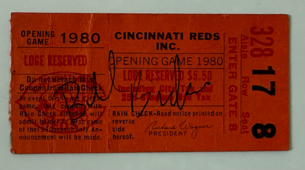 1980 Red‘s Opening Day Game with Unknown Autograph