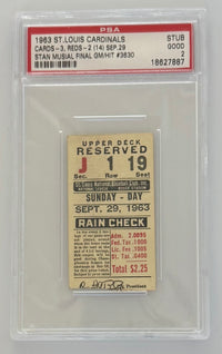 9/29/1963 Final Game Stan Musial, St. Louis Cardinals