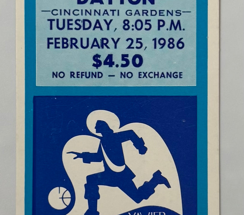 1986 Xavier Musketeers versus Dayton Flyers at Cincinnati Gardens, February 25, 1986