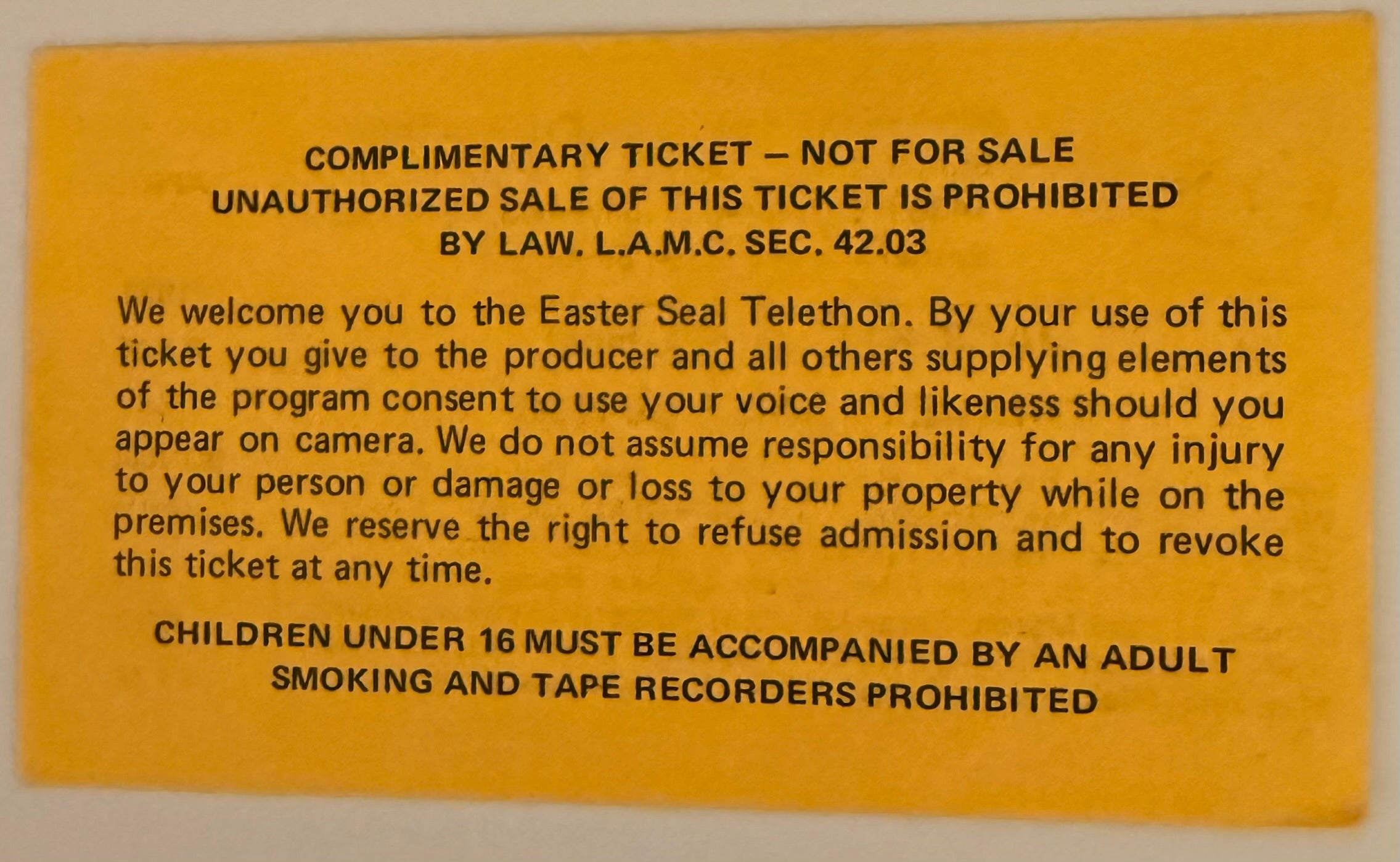 April 1, 1978, National Easter Seal Telethon