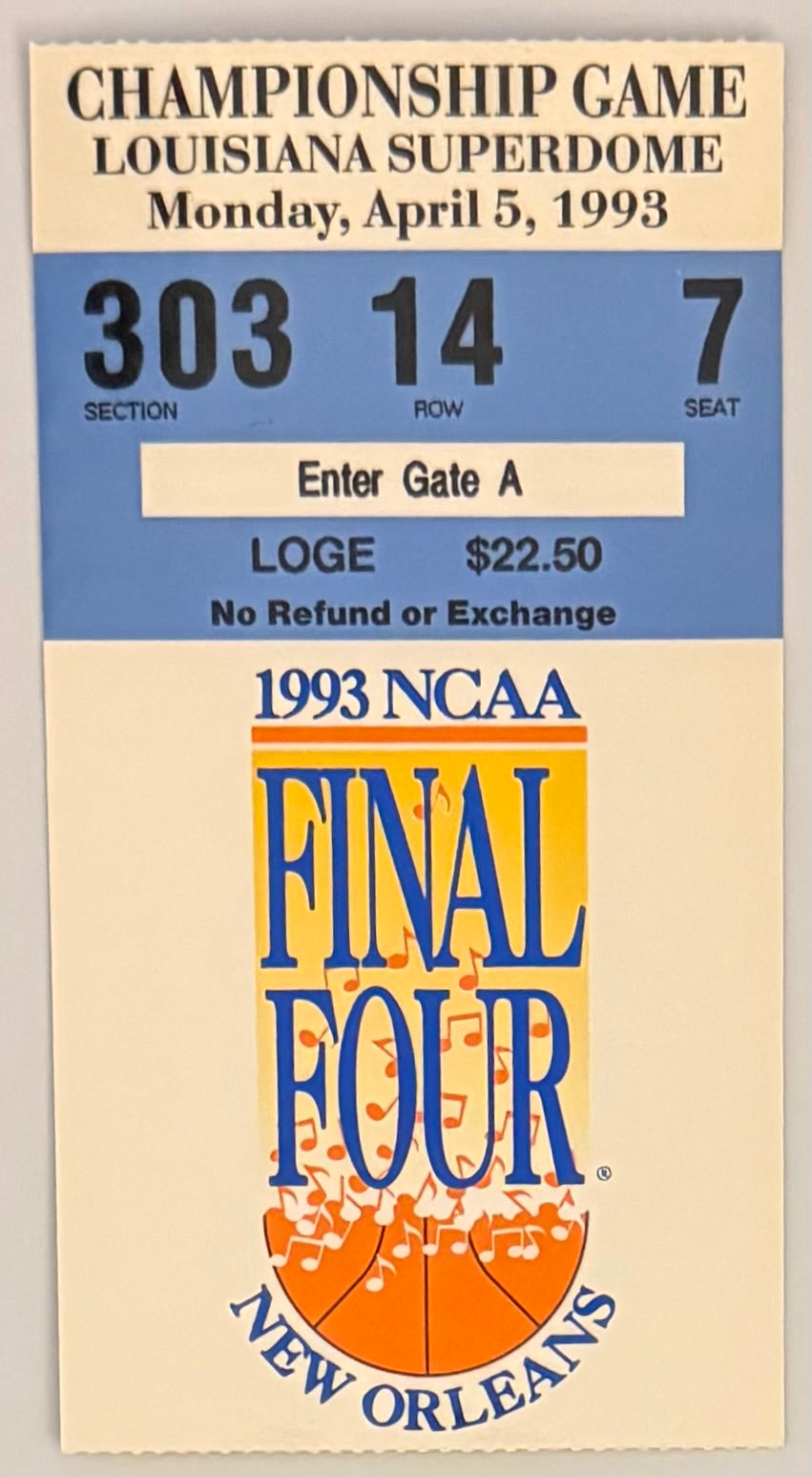 April 5, 1993, NCAA Championship Game, North Carolina versus Michigan