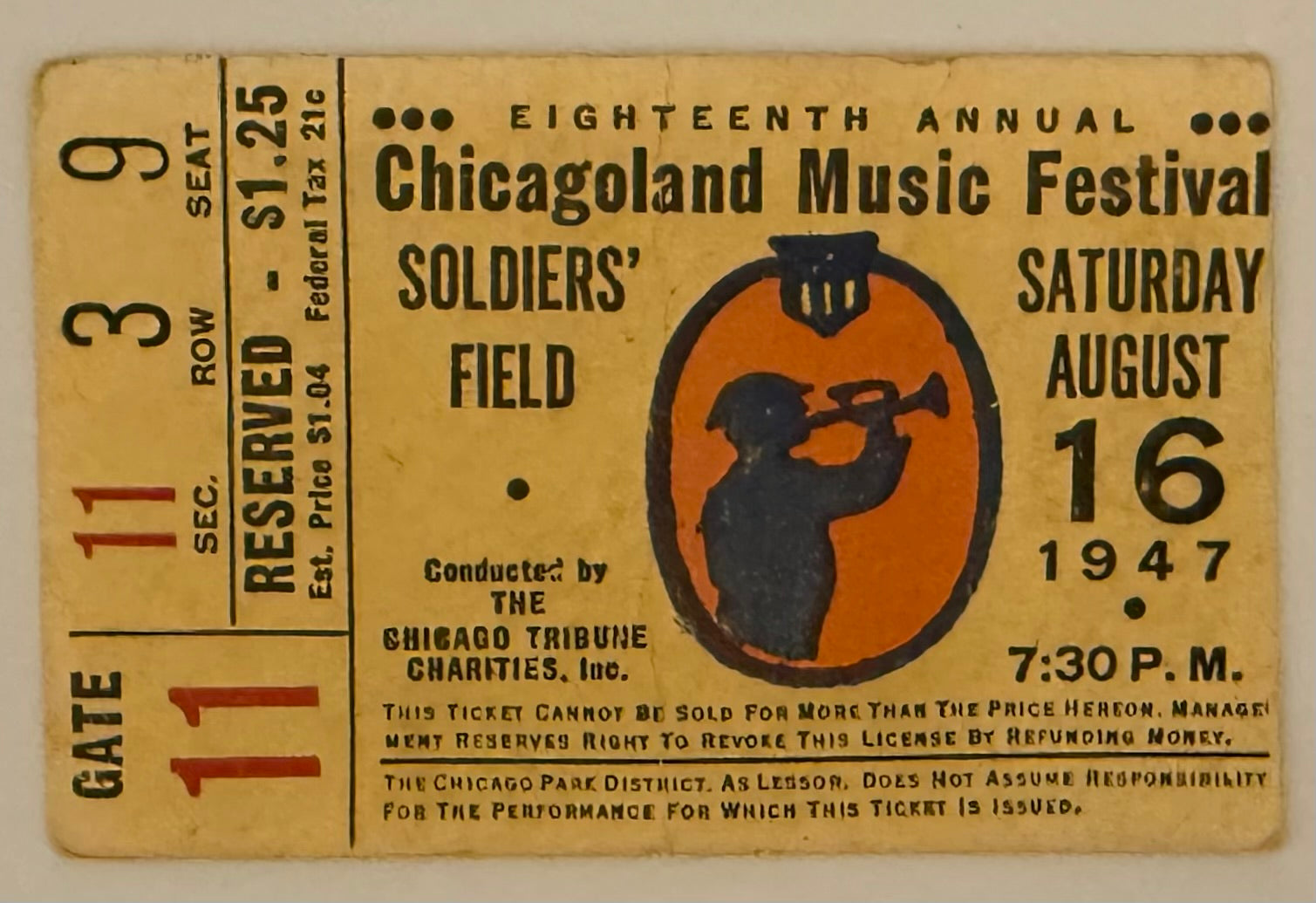 August 16, 1947, Soldiers' Field Chicago, Chicagoland Music Festival