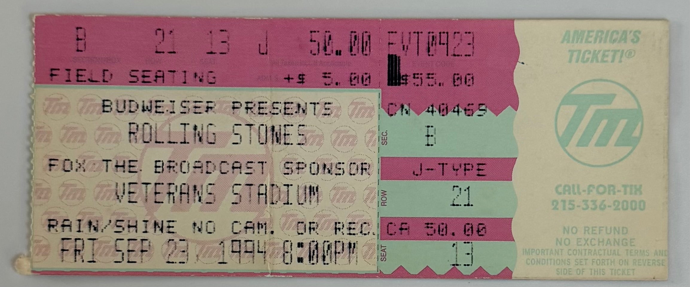 September 23, 1994, Rolling Stones Voodoo Lounge Tour (CR)