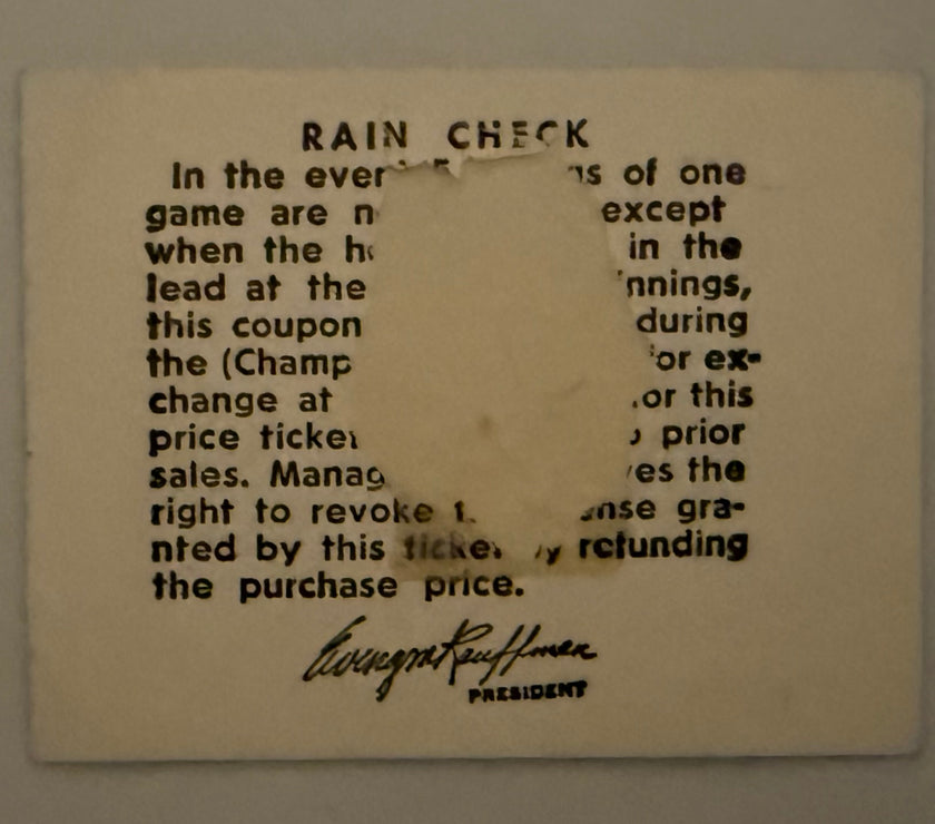 1969 Kansas City Royals First Game Ever, Royals versus Minnesota Twins,  April 8, 1969, Damage to Reverse