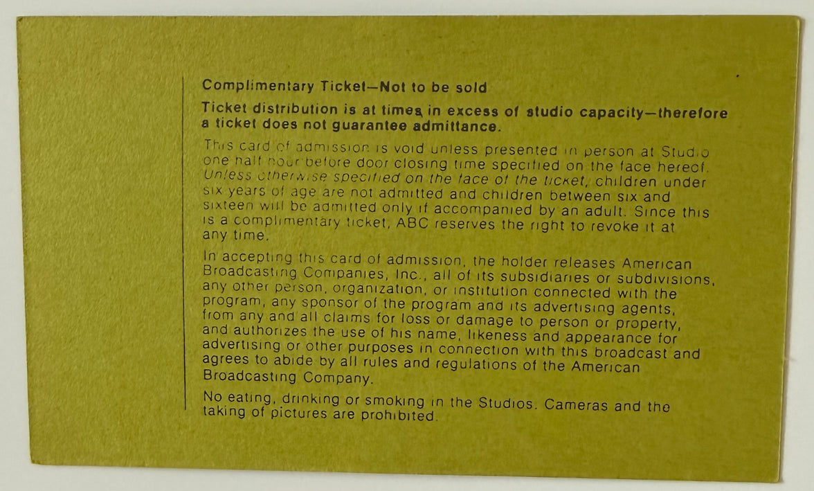 July 14, 1978, Soap Show Taping