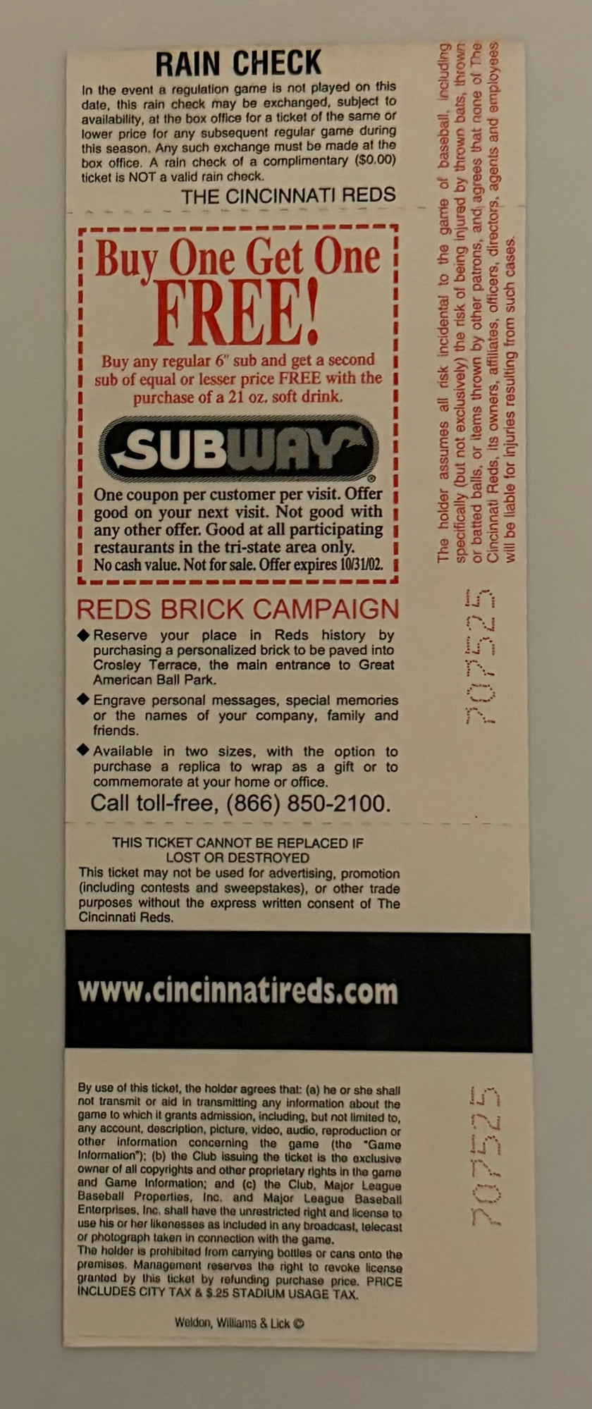 2002 Cincinnati Reds Final Game at  Riverfront Stadium/Cinergy Field, September 22, 2002