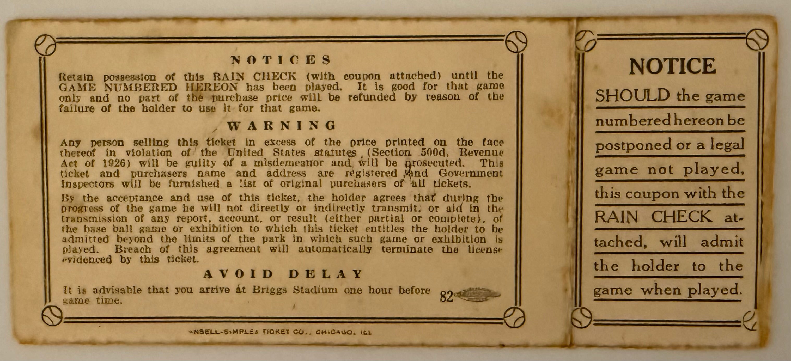 1940 World Series Game Four, Tigers versus Reds, Briggs Stadium