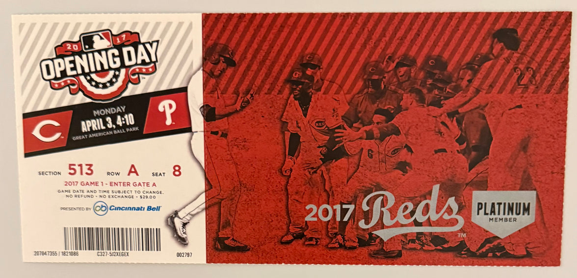 April 3, 2017, Opening Day, Cincinnati Reds