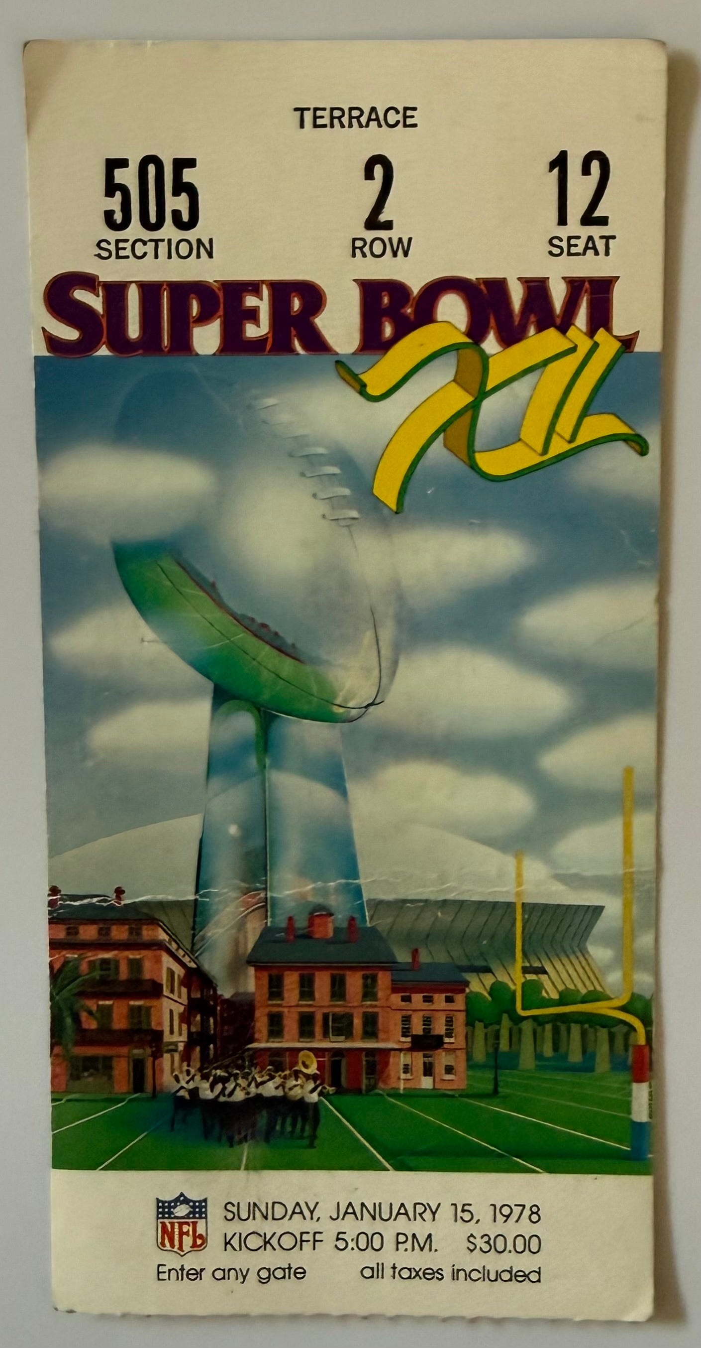 January 15, 1978, Super Bowl XII, Dallas versus Denver (Condition)