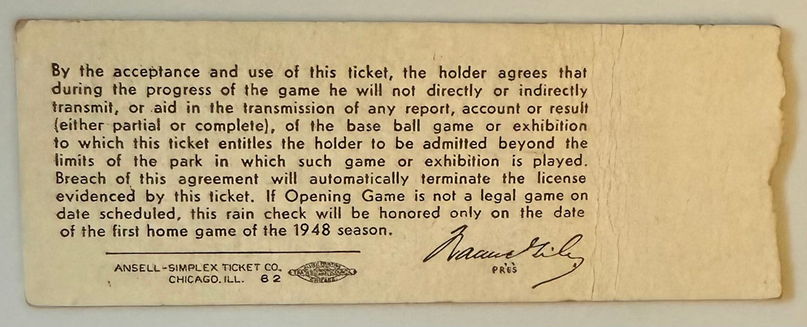 1948 Cincinnati Reds Opening Day