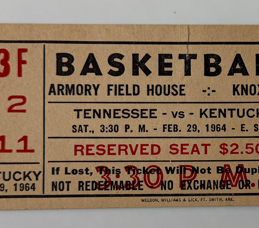 1964 University of Tennessee versus University of Kentucky,  February 29, 1964