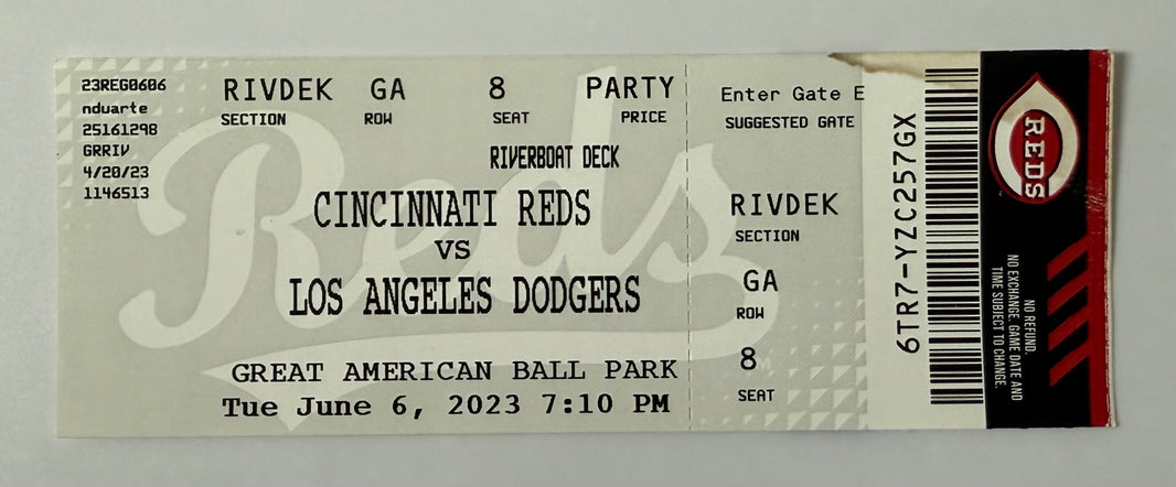 2023 Elly de la Cruz Debut, June 6, 2023 at Great American Ballpark, Cincinnati Reds versus Los Angeles Dodgers