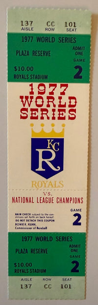 1977 World Series Phantom, Game 2, Kansas City Royals