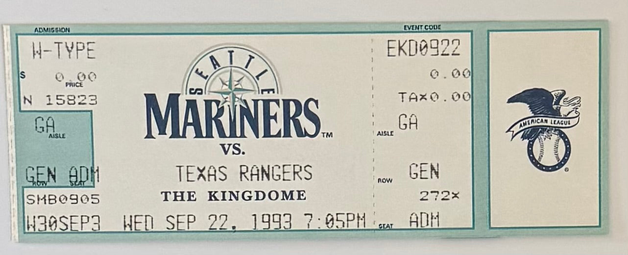 September 22, 1993, Nolan Ryan Last Game Pitched