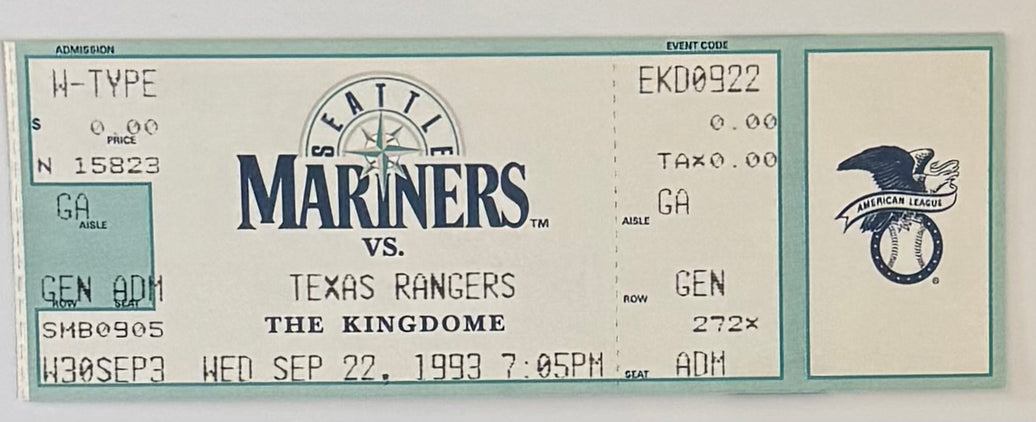 September 22, 1993, Nolan Ryan Last Game Pitched