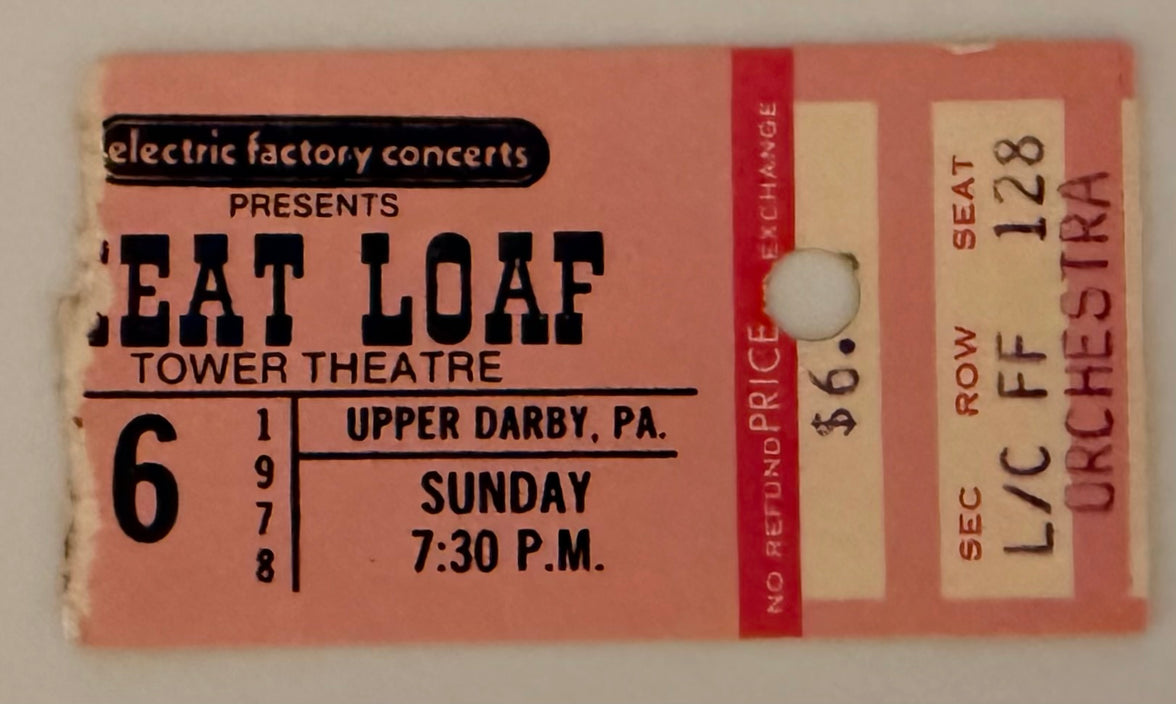 April 16, 1978, Meatloaf at the Tower Theater, Upper Darby, Pennsylvania