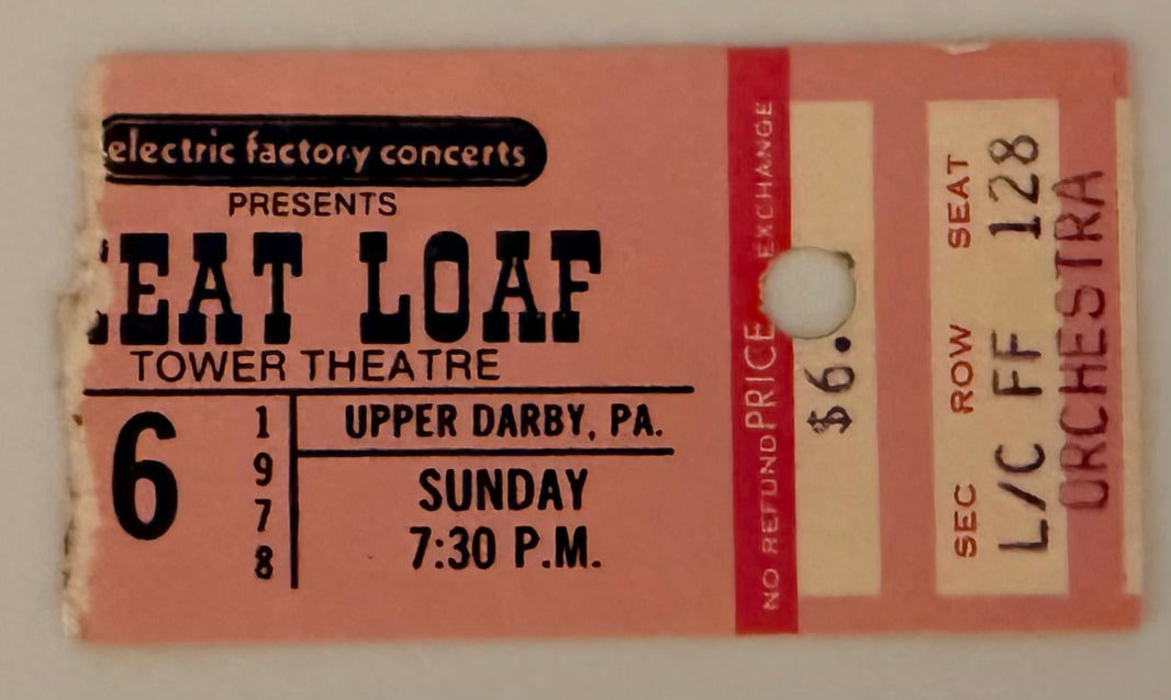 April 16, 1978, Meatloaf at the Tower Theater, Upper Darby, Pennsylvania