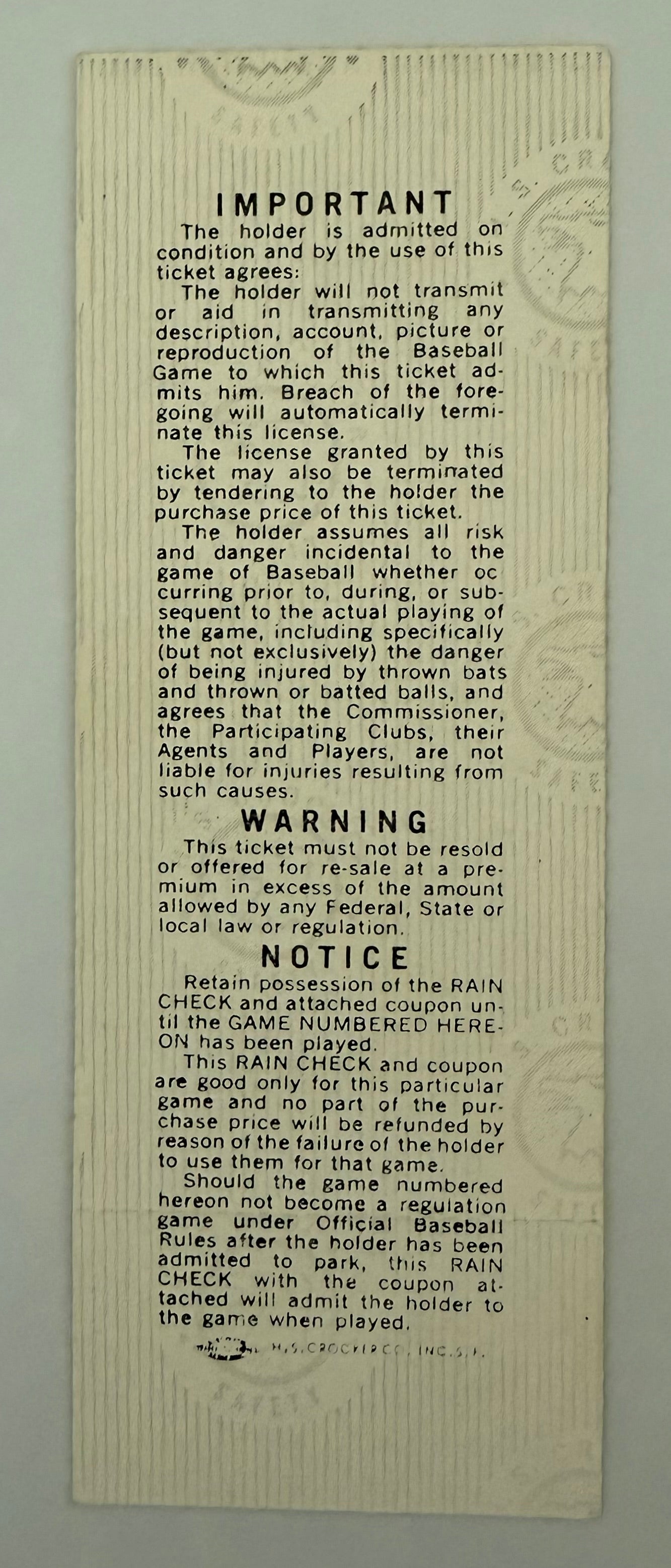1976 World Series Game 4 at Yankee Stadium, Cincinnati Reds Clinch Series, Autographed by Sparky Lyle, Not Obtained in Person