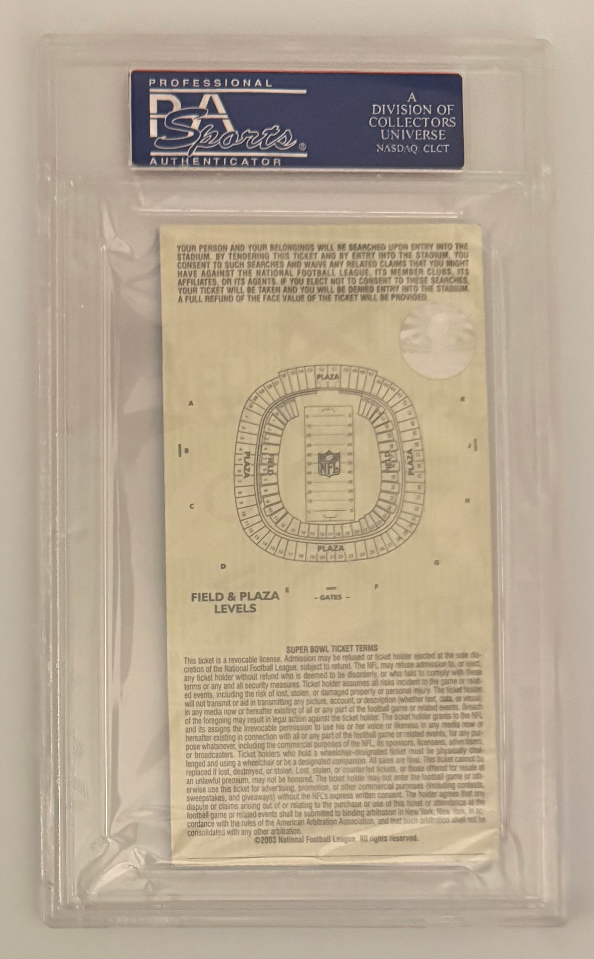 1/26/03 Super Bowl XXXVII, Tampa Bay Buccaneers Beat Oakland, MVP Dexter Jackson, PSA Authentic