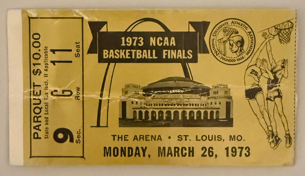 March 26, 1973, NCAA Final Four Championship, UCLA Versus Memphis State, Crease/Condition