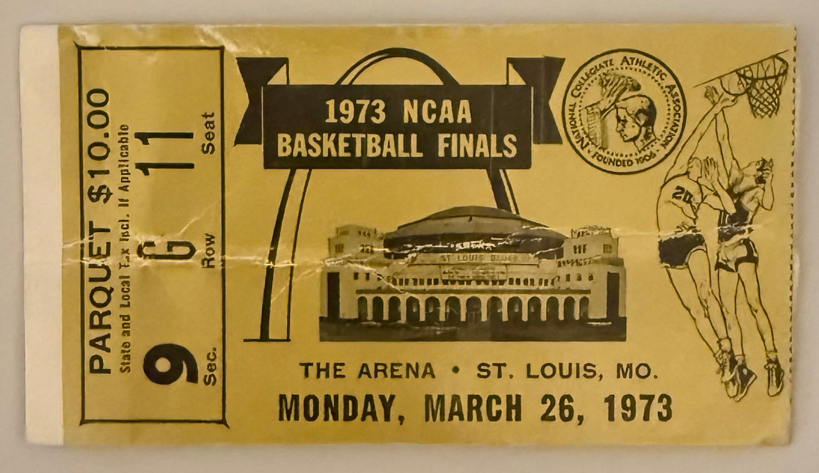 March 26, 1973, NCAA Final Four Championship, UCLA Versus Memphis State, Crease/Condition