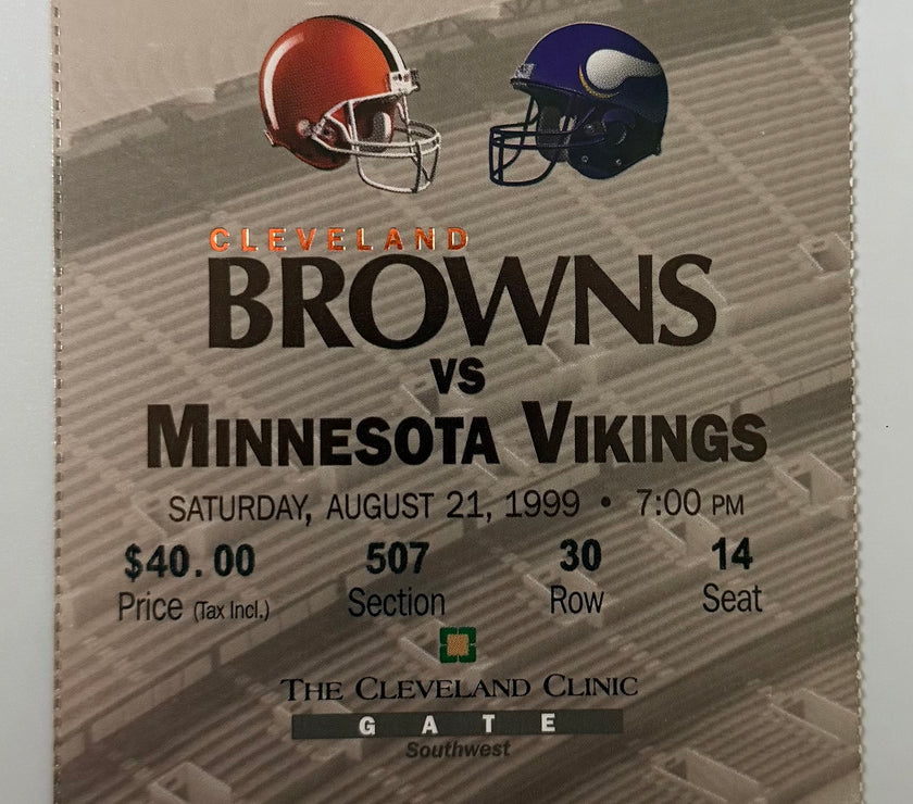 1999 Opening Night for Cleveland Browns versus Minnesota Vikings, August 21, 1999