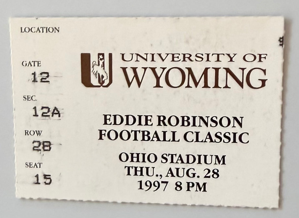 August 28, 1997, University of Wyoming at Ohio Stadium
